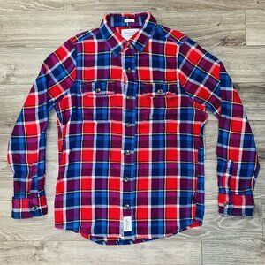 Abercrombie & Fitch Shirt Mens Small Button Up Long Sleeve Plaid Flannel Outdoor